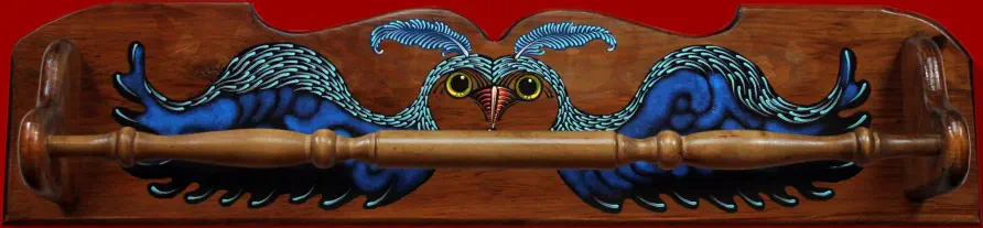 Owl Blanket Rack - ©2012 Mary E. Carter