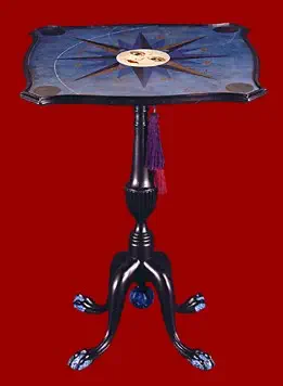 Compass Rose Side Table  ©Mary E. Carter - Hands of an Artist Productions